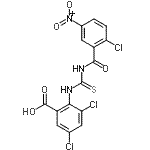 CAS#: 586392-92-9, 3,5-Dichloro-2-{[(2-Chloro-5-Nitrobenzoyl)Carbamothioyl]Amino}Benzoic Acid