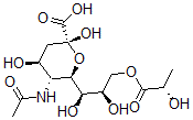 CAS 登录号：58718-38-0， N-乙酰基-9-O-乳酰神经氨酸