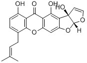 CAS#: 58775-50-1, (3aR,12aR)-3a,12a-Dihydro-3a,4,6-trihydroxy-9-(3-methyl-2-butenyl)-5H-Furo[3',2':4,5]furo[3,2-b]xanthen-5-one
