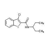 CAS#: 587846-19-3, 3-Chloro-N-(3-Pentanyl)-1-Benzothiophene-2-Carboxamide
