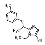 CAS#: 588673-95-4, 4-Ethyl-5-[1-(3-Methylphenoxy)Ethyl]-4H-1,2,4-Triazole-3-Thiol