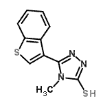 CAS#: 588687-45-0, 5-(1-Benzothiophen-3-Yl)-4-Methyl-4H-1,2,4-Triazole-3-Thiol