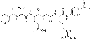 CAS 登录号：59068-47-2， Nalpha-苯甲酰基-L-异亮氨酰-L-谷氨酰-甘氨酰-L-精氨酰-4-硝基苯胺