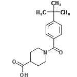 CAS 登录号：593261-87-1， 1-[4-(2-甲基-2-丙基)苯甲酰基]-4-哌啶羧酸
