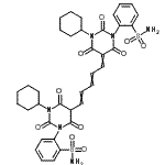 CAS#: 59651-54-6, 2-[3-Cyclohexyl-5-{5-[1-Cyclohexyl-2,4,6-Trioxo-3-(2-Sulfamoylphenyl)Dihydro-5(2H,4H)-Pyrimidinylidene]-1,3-Pentadien-1-Yl}-2,4,6-Trioxotetrahydro-1(2H)-Pyrimidinyl]Benzenesulfonamide