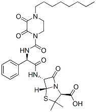 CAS#: 59703-98-9, (2S,5R,6R)-3,3-Dimethyl-6-[[(R)-[[(4-Octyl-2,3-Dioxopiperazin-1-Yl)Carbonyl]Amino]Phenylacetyl]Amino]-7-Oxo-4-Thia-1-Azabicyclo[3.2.0]Heptane-2-Carboxylic Acid