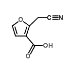 CAS 登录号：59760-39-3， 2-(氰基甲基)-3-糠酸