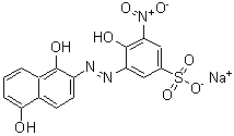 CAS 登录号：5979-27-1， 3-[2-(1,5-二羟基-2-萘基)偶氮]-4-羟基-5-硝基-苯磺酸钠盐(1:1)