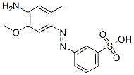 CAS 登录号：59916-30-2， 3-[(4-氨基-5-甲氧基-2-甲基苯基)偶氮]苯磺酸