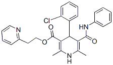CAS#: 59946-73-5, 3-Pyridinecarboxylic acid 4-(2-chlorophenyl)-1,4-dihydro-2,6-dimethyl-5-[(phenylamino)carbonyl]-,2-(2-pyridinyl)ethyl ester