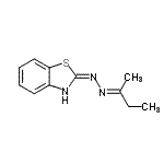 CAS 登录号：59972-84-8， (2E)-2-[(2E)-2-丁烷亚基亚肼基]-2,3-二氢-1,3-苯并噻唑