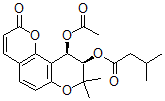 CAS#: 6005-18-1, 3-Methylbutyric Acid [[9R,10R,(+)]-10-Acetoxy-9,10-Dihydro-8,8-Dimethyl-2-Oxo-2H,8H-Benzo[1,2-b:3,4-b']Dipyran-9-Yl] Ester