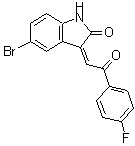 CAS 登录号：601487-96-1， (3Z)-5-溴-3-[2-(4-氟苯基)-2-氧代乙亚基]-1,3-二氢-2H-吲哚-2-酮