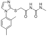 CAS 登录号：60176-55-8， 1-甲基-3-[[[1-(2,4-二甲苯基)-1H-咪唑-2-基]硫代]乙酰基]脲