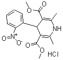 CAS#: 60299-11-8, 1,4-Dihydro-2,6-Dimethyl-4-(2-Nitrophenyl)-3,5-Pyridinedicarboxylicacid 3,5-Dimethyl Ester Hydrochloride (1:1)