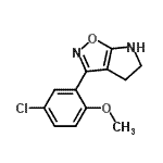 CAS#: 603067-54-5, 3-(5-Chloro-2-methoxyphenyl)-5,6-dihydro-4H-pyrrolo[3,2-d][1,2]oxazole