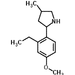 CAS 登录号：603069-05-2， 2-(2-乙基-4-甲氧基苯基)-4-甲基吡咯烷