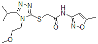 CAS#: 603072-78-2, 2-[[4-(2-Methoxyethyl)-5-(Isopropyl)-4H-1,2,4-Triazol-3-Yl]Thio]-N-(5-Methyl-3-Isoxazolyl)-Acetamide