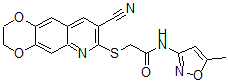 CAS#: 603077-88-9, 2-[(8-Cyano-2,3-Dihydro-1,4-Dioxino[2,3-g]Quinolin-7-Yl)Thio]-N-(5-Methyl-3-Isoxazolyl)-Acetamide
