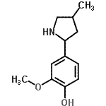 CAS 登录号：603089-84-5， 2-甲氧基-4-(4-甲基-2-吡咯烷基)苯酚