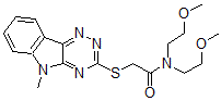CAS 登录号：603946-04-9， N,N-二(2-甲氧基乙基)-2-[(5-甲基-5H-1,2,4-三嗪并[5,6-b]吲哚-3-基)硫代]-乙酰胺