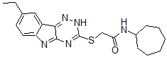 CAS#: 603946-56-1, N-Cycloheptyl-2-[(8-Ethyl-2H-1,2,4-Triazino[5,6-b]Indol-3-Yl)Thio]-Acetamide