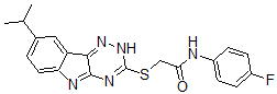 CAS 登录号：603947-27-9， N-(4-氟苯基)-2-[[8-(异丙基)-2H-1,2,4-三嗪并[5,6-b]吲哚-3-基]硫代]-乙酰胺