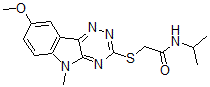 CAS#: 603947-64-4, 2-[(8-Methoxy-5-Methyl-5H-1,2,4-Triazino[5,6-b]Indol-3-Yl)Thio]-N-(Isopropyl)-Acetamide