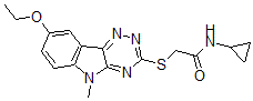 CAS#: 603947-82-6, N-Cyclopropyl-2-[(8-Ethoxy-5-Methyl-5H-1,2,4-Triazino[5,6-b]Indol-3-Yl)Thio]-Acetamide