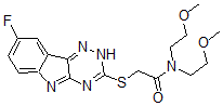 CAS#: 603947-86-0, 2-[(8-Fluoro-2H-1,2,4-Triazino[5,6-b]Indol-3-Yl)Thio]-N,N-Bis(2-Methoxyethyl)-Acetamide