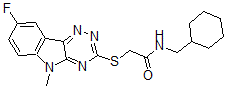 CAS#: 603948-19-2, N-(Cyclohexylmethyl)-2-[(8-Fluoro-5-Methyl-5H-1,2,4-Triazino[5,6-b]Indol-3-Yl)Thio]-Acetamide