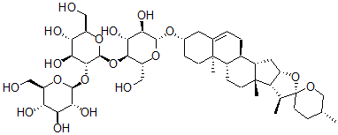 CAS#: 60454-78-6, (25R)-3beta-[4-O-(2-O-beta-D-Glucopyranosyl-beta-D-Glucopyranosyl)-beta-D-Galactopyranosyloxy]Spirosta-5-Ene