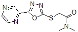 CAS#: 604740-38-7, N,N-Dimethyl-2-[(5-Pyrazinyl-1,3,4-Oxadiazol-2-Yl)Thio]-Acetamide