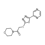 CAS#: 604740-40-1, 1-(4-Morpholinyl)-2-{[5-(2-pyrazinyl)-1,3,4-oxadiazol-2-yl]sulfanyl}ethanone
