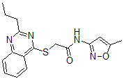 CAS 登录号：604793-90-0， N-(5-甲基-3-异恶唑基)-2-[(2-丙基-4-喹唑啉基)硫代]-乙酰胺
