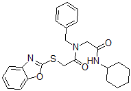 CAS#: 606098-41-3, 2-(2-Benzoxazolylthio)-N-[2-(Cyclohexylamino)-2-Oxoethyl]-N-Benzyl-Acetamide
