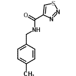 CAS 登录号：606102-01-6， N-(4-甲基苄基)-1,2,3-噻二唑-4-甲酰胺