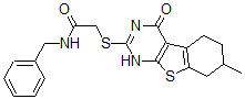 CAS#: 606106-65-4, 2-[(1,4,5,6,7,8-Hexahydro-7-Methyl-4-Oxo[1]Benzothieno[2,3-d]Pyrimidin-2-Yl)Thio]-N-Benzyl-Acetamide