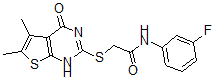 CAS#: 606108-13-8, 2-[(1,4-Dihydro-5,6-Dimethyl-4-Oxothieno[2,3-d]Pyrimidin-2-Yl)Thio]-N-(3-Fluorophenyl)-Acetamide