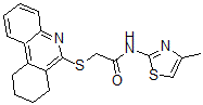 CAS 登录号：606108-55-8， N-(4-甲基-噻唑-2-基)-2-[(7,8,9,10-四氢-6-菲啶基)硫代]-乙酰胺