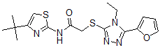 CAS#: 606111-62-0, N-[4-(Tert-Butyl)-Thiazol-2-Yl]-2-[[4-Ethyl-5-(Furan-2-Yl)-4H-1,2,4-Triazol-3-Yl]Thio]-Acetamide