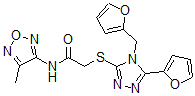 CAS#: 606111-84-6, 2-[[5-(Furan-2-Yl)-4-(Furan-2-Ylmethyl)-4H-1,2,4-Triazol-3-Yl]Thio]-N-(4-Methyl-1,2,5-Oxadiazol-3-Yl)-Acetamide