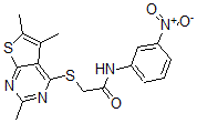CAS 登录号：606113-68-2， N-(3-硝基苯基)-2-[(2,5,6-三甲基噻吩并[2,3-d]嘧啶-4-基)硫代]-乙酰胺
