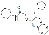 CAS#: 606113-75-1, N-Cyclohexyl-2-[[3-(Cyclopentylmethyl)-2-Quinolinyl]Thio]-Acetamide