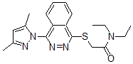 CAS#: 606122-24-1, 2-[[4-(3,5-Dimethyl-1H-Pyrazol-1-Yl)-1-Phthalazinyl]Thio]-N,N-Diethyl-Acetamide