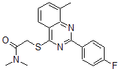 CAS 登录号：606131-66-2， 2-[[2-(4-氟苯基)-8-甲基-4-喹唑啉基]硫代]-N,N-二甲基-乙酰胺