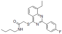 CAS#: 606131-68-4, N-Butyl-2-[[8-Ethyl-2-(4-Fluorophenyl)-4-Quinazolinyl]Thio]-Acetamide