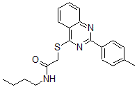 CAS 登录号：606132-26-7， N-丁基-2-[[2-(4-甲基苯基)-4-喹唑啉基]硫代]-乙酰胺