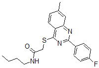 CAS#: 606132-68-7, N-Butyl-2-[[2-(4-Fluorophenyl)-7-Methyl-4-Quinazolinyl]Thio]-Acetamide