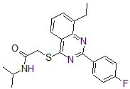 CAS#: 606134-58-1, 2-[[8-Ethyl-2-(4-Fluorophenyl)-4-Quinazolinyl]Thio]-N-(Isopropyl)-Acetamide